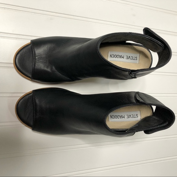 Steve Madden Nonstp leather peep toe booties - Picture 5 of 8